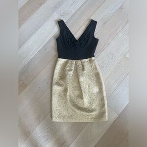 New with tag Max & Cleo black and gold cocktail dress.